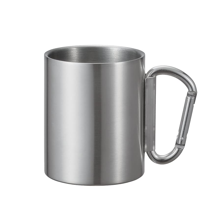 

Trade Works Folding Carabiner Handle Stainless Steel Mug Silver TS-1611-005