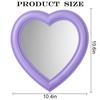 Portable Cute Wall hanging Women/Girls Makeup Mirror Cosmetic Mirror Heart Shaped Handheld