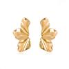 Trendy Geometric Lotus Leaf Shape Pendant Drop Earrings for Women Gold Color Hanging Earrings Ladies Jewelry Wedding Party Gift