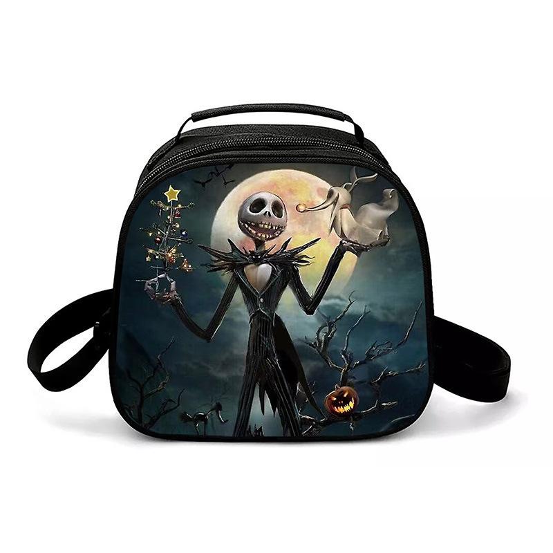Christmas Horror Night Pattern Printing Lunch Box Storage Meal Bag Portable Primary and Secondary School Student Lunch Box