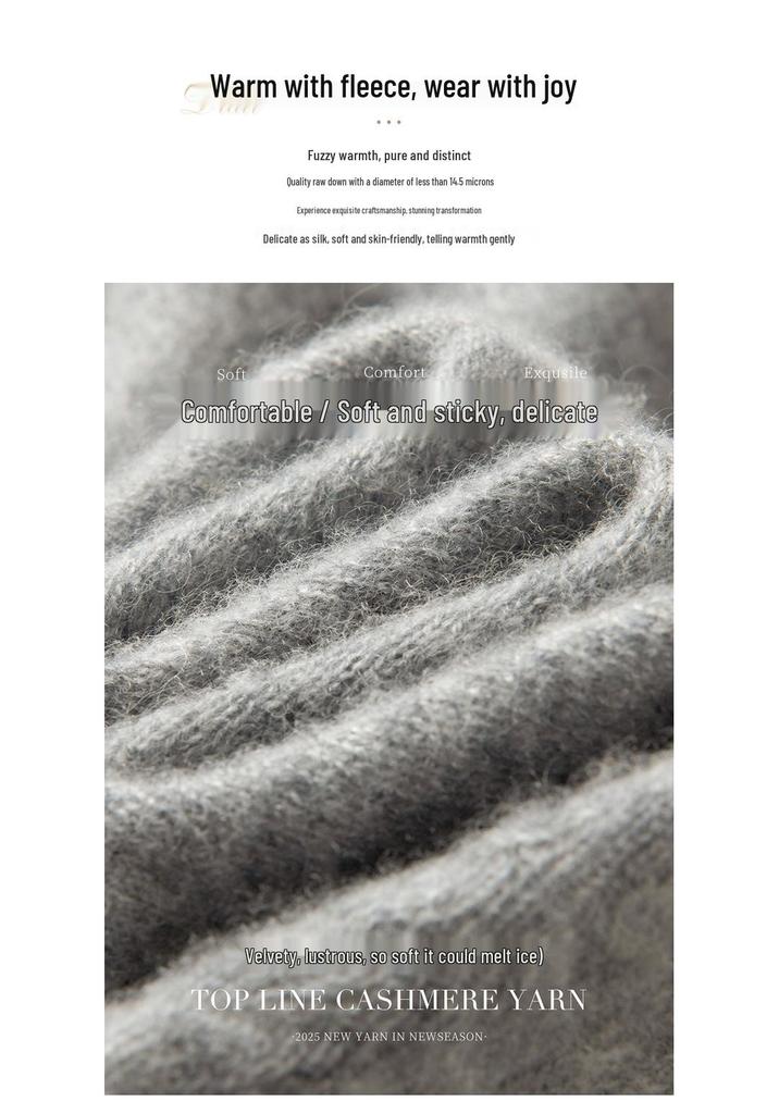 2025 Autumn-Winter Women's Cashmere Round Neck Pullover Sweater