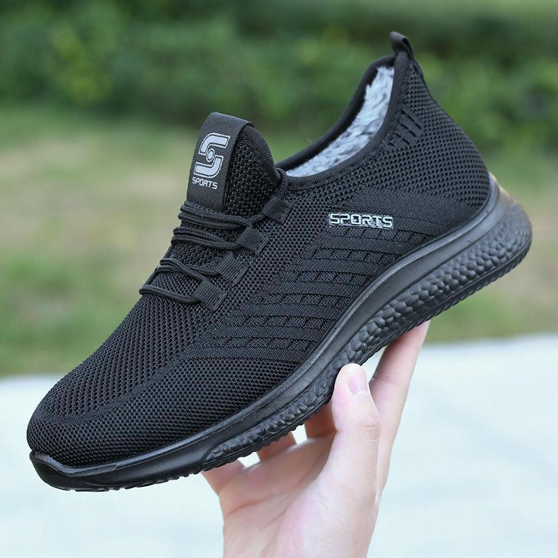 New Winters Men Running Walking Mesh Shoes Casual Sneakers Outdoor Warm Snow Boots Athletic Gym Lightweight Men Tennis Footwear
