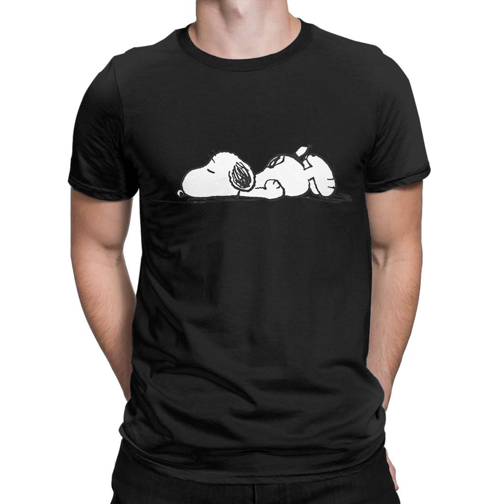 Men  Cute Cartoon Snoopy T Shirts Nope Not Today  Cotton Clothes Cool Short Sleeve Crewneck Tees 4XL 5XL 6XL T-Shirts