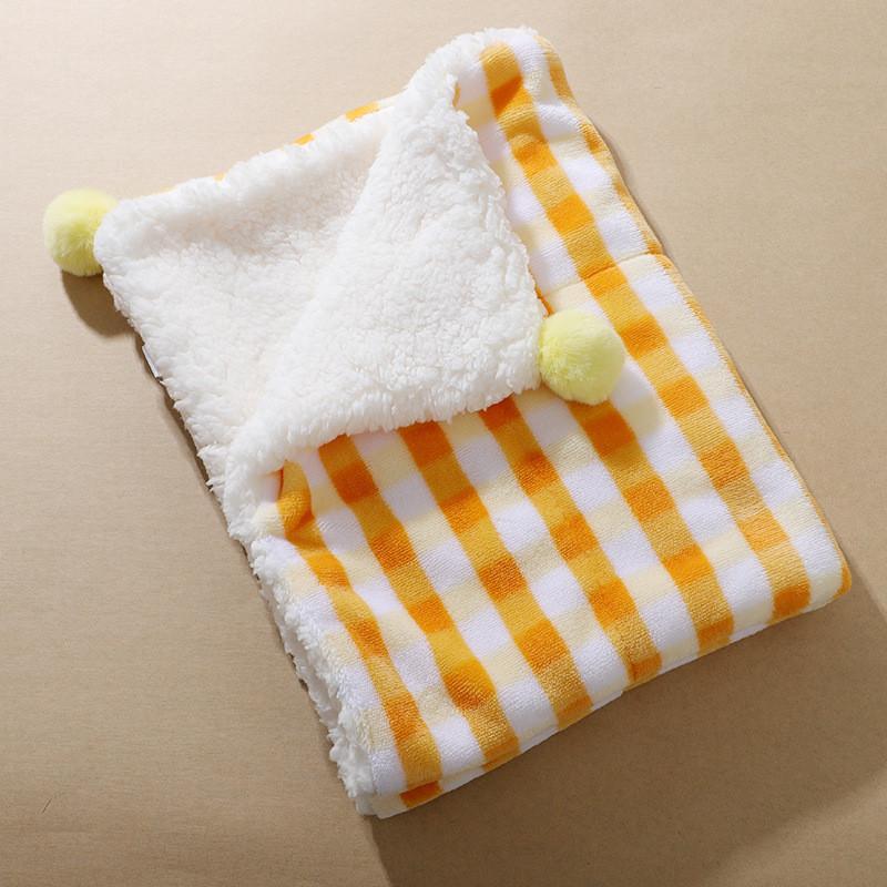Pet Bed Dog Blanket Warm Plush Dog Bed Mat For Winter Comfort S жёлтый