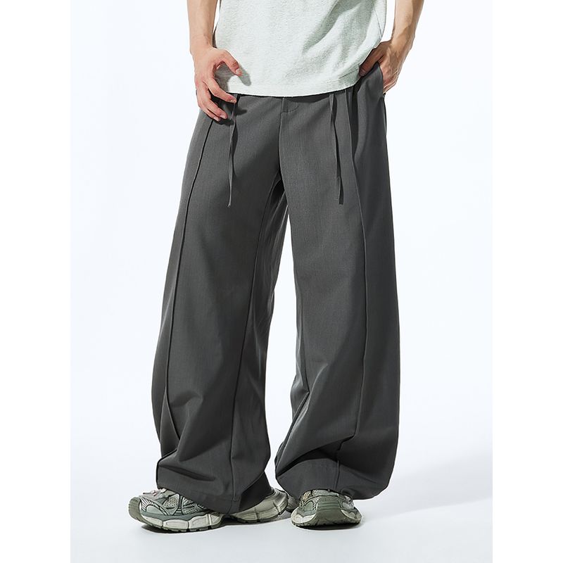 American Retro Cleanfit Scimitar Wide-Leg Trousers for Men 2025 Spring and Summer Trendy Brand Loose Street Workwear Casual Pants