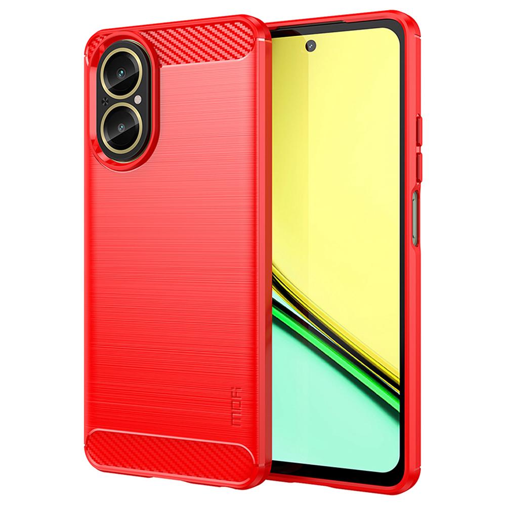 MOFI JK TPU Series-1 For Realme C67 4G TPU Case Brushed Carbon Fiber Texture Phone Cover