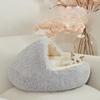 Long-haired Shell Cat Nest Pet Quilt Cat Nest Universal Winter Warm Semi-enclosed Cat Sleeping Supplies