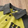 Boys' Summer Suit Color Matching Polo Short-sleeved Suit Casual Middle-aged Children's Lapel Western Style Two-piece Suit