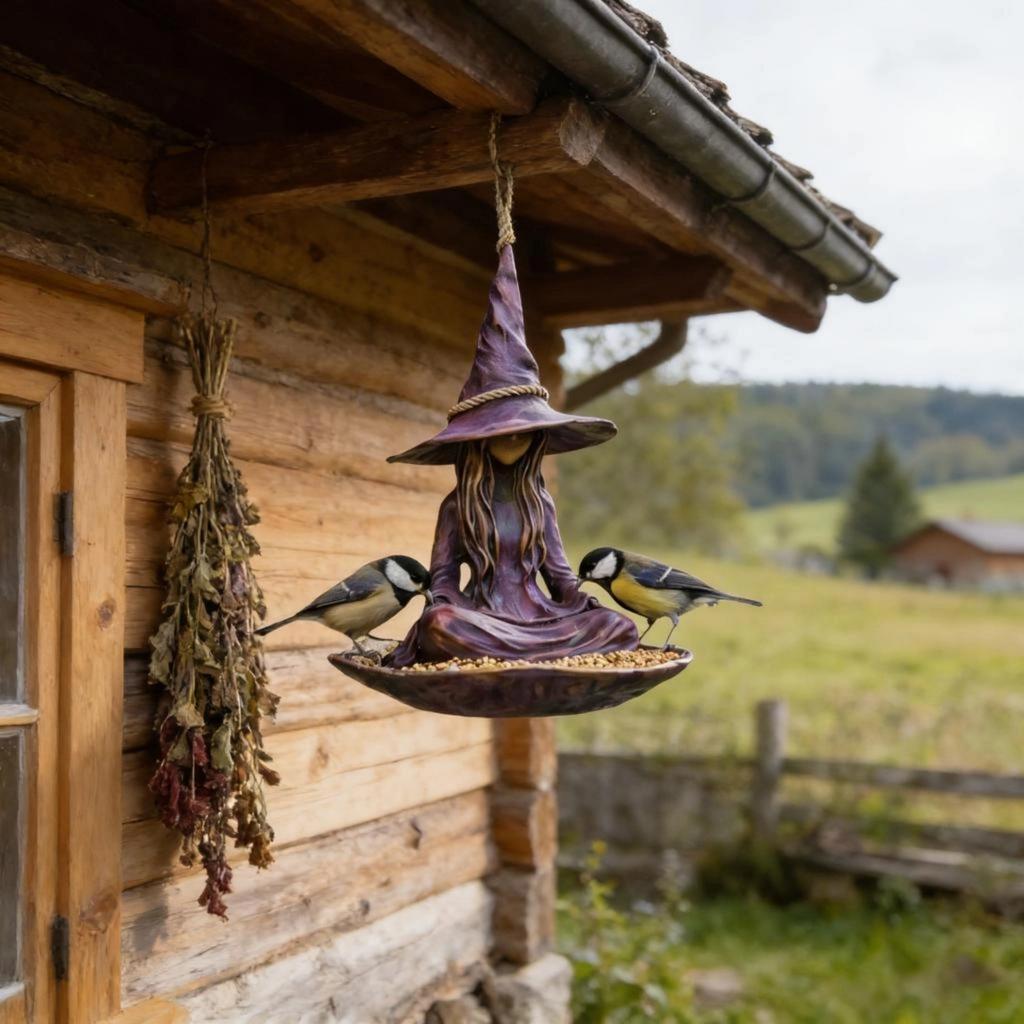 Handcrafted Resins Bird Feeder Easy Installation Garden Decoration For Nature Observation
