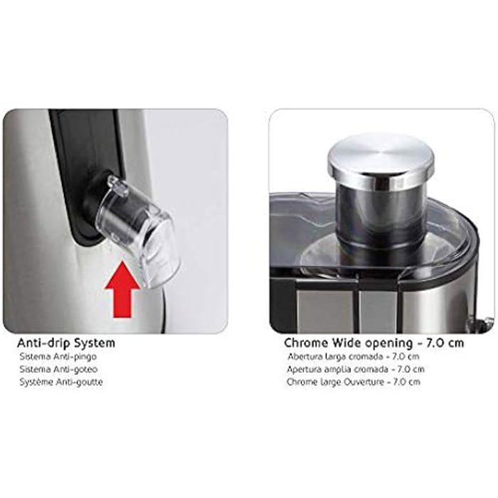 Centrifugeuse - HAEGER - Mini Juicer - 600 W - Gris - Extraction de jus