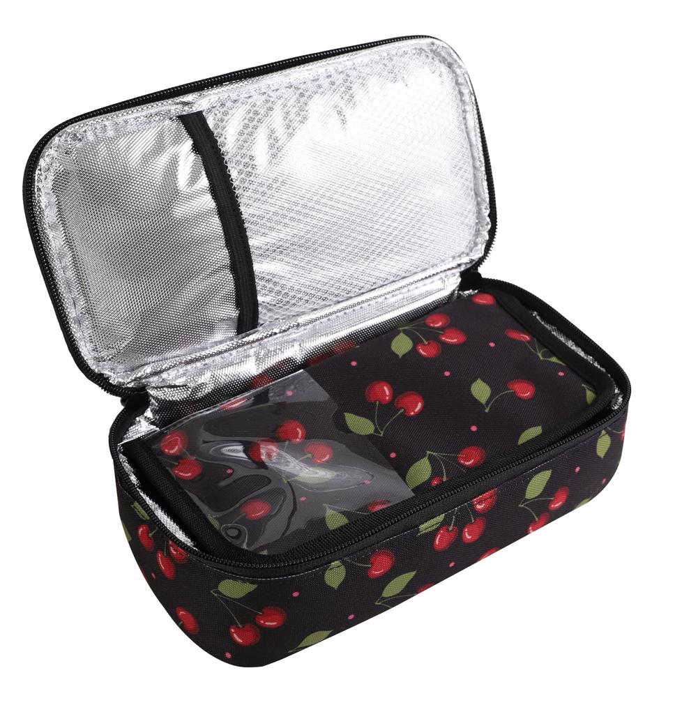 Portable Insulin Travel Compatible with EpiPen and Eye Includes 4 Ice Durable 600D Oxford Compact Size Cherry Color Case/Pouch - Drops, Packs,