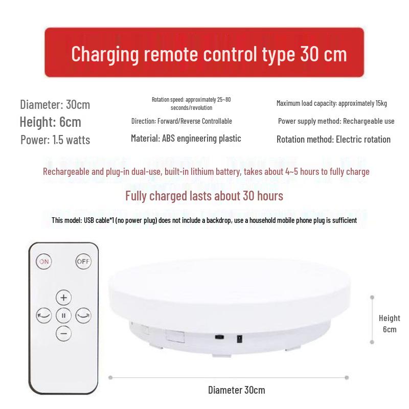 Automatic Rotating Display Stand with Remote for Photography and Live Streaming