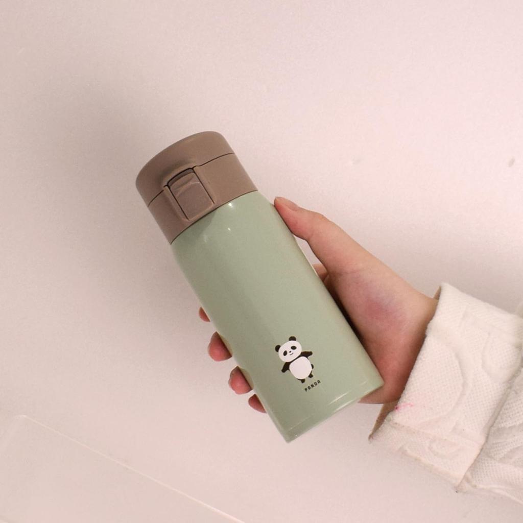 Sabu Muumuu Stainless Steel Milk Product 391101 One-Push Bottle, Cat, 350mL, Number