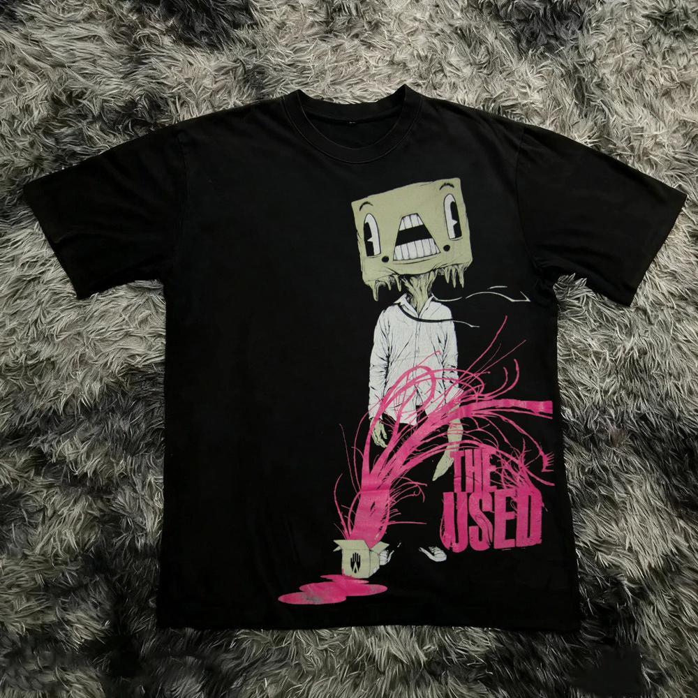 Men Women Y2K Graphic T-Shirt Summer Short Sleeve Punk Gothic Tee Tops Vintage 90s Aesthetic Emo Clothes Harajuku Streetwear