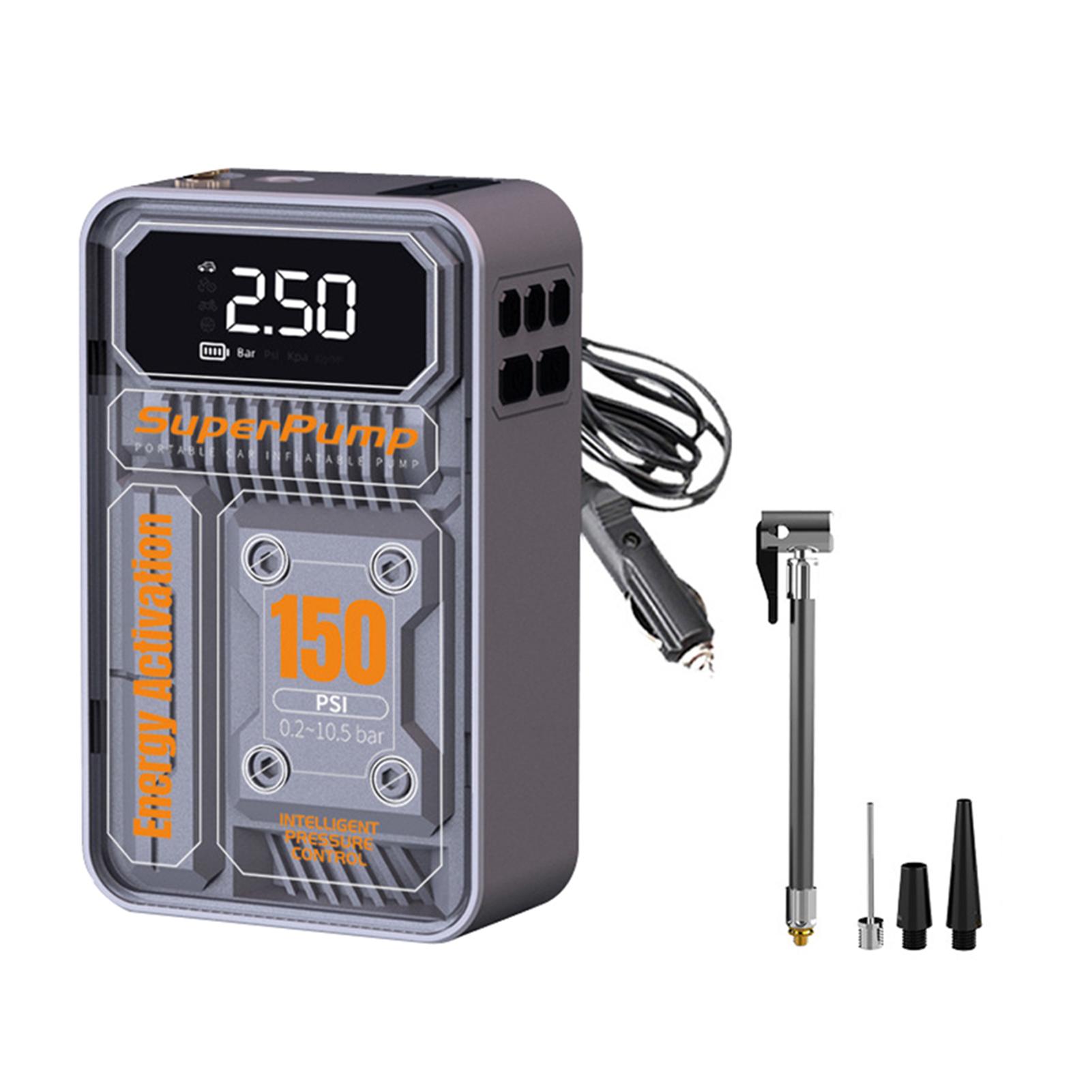 

Smart Car Inflatable Pump Portable With Light Usb Plug Charging Electric Car Emergency Tire Inflator For Bike Motorcycle Car Use