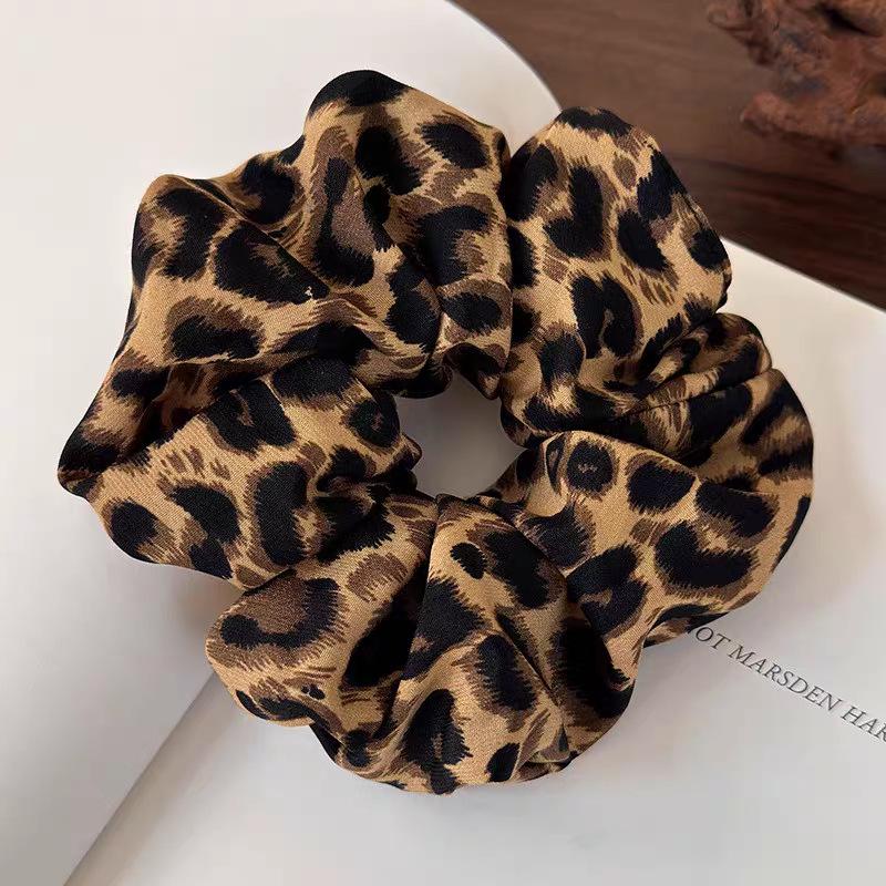 Versatile Leopard Print High-End Ponytail Hair Tie