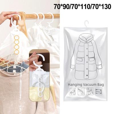 Clothing Storage Hanging Vacuum Bags Vacuum Seal Bags Closet Space Optimization
