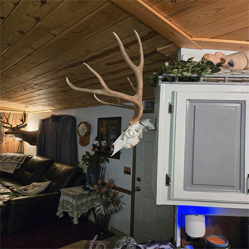 Deer Mount Hanger European Mount Skull Hangers Wall Mount Bracket Kit Black Skull Hooker With Easy Installation Kits For Indoor