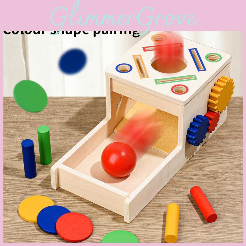 Children Wooden Shape And Color Cognition Matching Multifunctional Coin Toy Box
