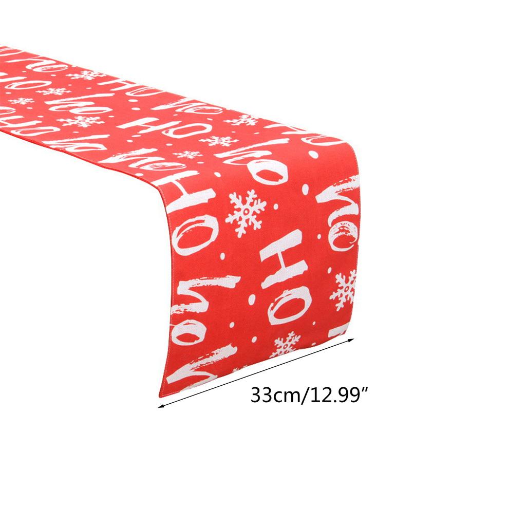 Merry Christmas Table Runner Dining Table Decoration Double Layer Tablecloth