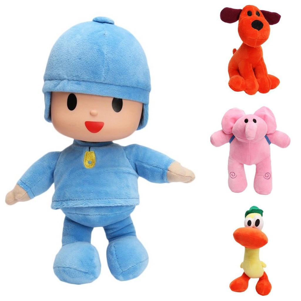 Adorable Set Of 4 Pocoyo Elly Pato Loula Soft Plush Stuffed Figure Toy Dolls For Kids