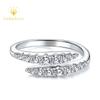 Echter Moissanit Ring für Damen Ehering 925 Silber Verlobungsringe D Farbe VVS1 Labor Diamant Ringe Feiner Schmuck