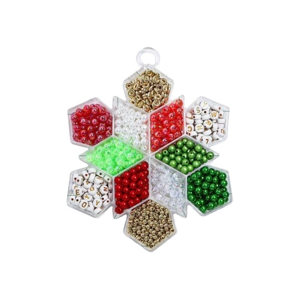 Mini Christmas Gift Box Beads Christmas Series Decroative DIY Bracelet Set with Hole Zinc Alloy Christmas Pendant Charms Girl