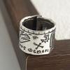 925 Sterling Silver Rings for Women Couple Minimalist Handmade Simple Wide Patter Ring Fine Jewelry Gift Prevent Allergy