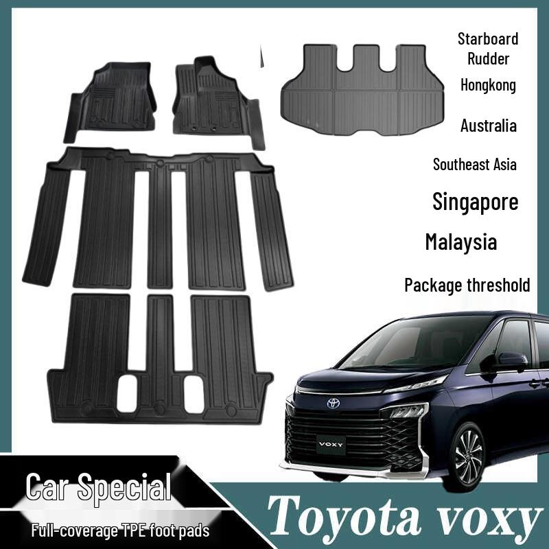 TPE Waterproof Floor Mats for Toyota Noah Voxy 80 RHD, Wear-Resistant, Three-Row