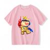 100% Cotton Game Pikmin Children's T-Shirt Cartoon Graphic Printing Tees Funny Casual Kids Top Soft O-Neck Short Sleeve Summer
