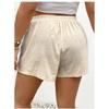 Spring Summer Women's Solid Color Tie Waist Elastic High Waist A-line Skort Casual Shorts for Women