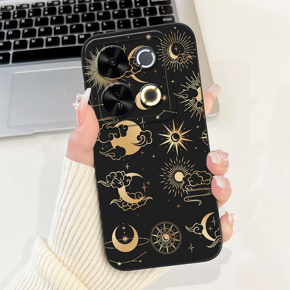 Luxury Fashion Coque For Itel P65 P671L Etui Moon Night Gothic Painting Phone Cases For ItelP65 P 65 Coques Soft Silicone Covers
