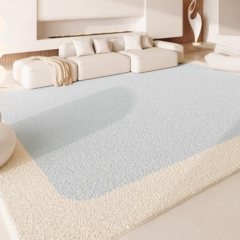 Minimalist Carpets for Living Room Cream Style Bedroom Decor Solid Color Rug Fluffy Soft Pink Plush Carpet Thick non-slip Mat