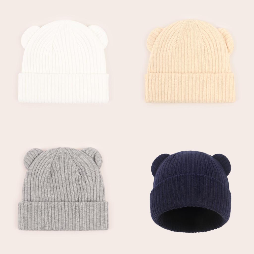 Infant Knitted Hat With Windproof Warmth For Spring Autumn Baby Girls