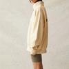 Fear of God Essentials Mockneck Half Zip Fleece Sweatshirt With Logo Print Unisex Sweatshirt Buttercream FOG-SS21-576