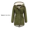 Women Coat Hooded Zipper Cotton Blend Prevent Coldness Women Jacket for Outdoor