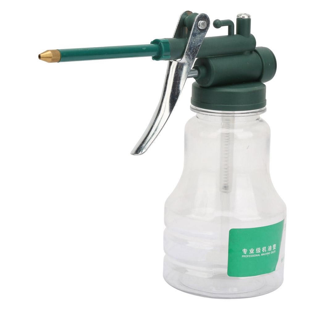 High Pressure Transparent Pump Oiler Spray Gun Long Beak Lubrication Oil Can Pot