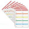 5sheets/50pcs Colorful Removable Freezer and Food Storage Labels Assorted Box Labels for Kitchen Organization