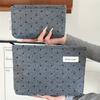 Large Capacity Jacquard Polka Dot Makeup Bag for Women, Fashion Travel Toiletry Pouch, Elegant Cute Cosmetic Organizer