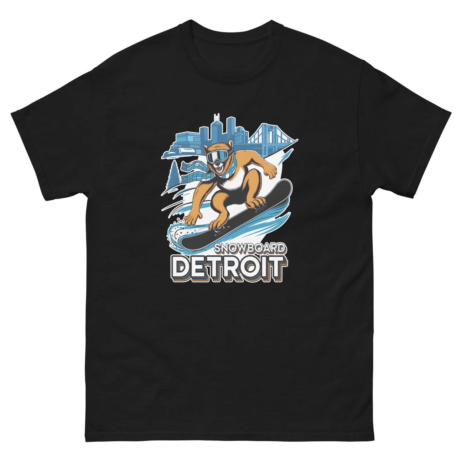 Snowboard Detroit Wolverine USA Snowboarding Animal T-Shirt XL