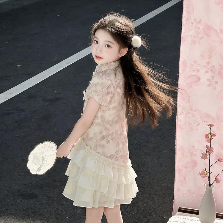 Girls' Cheongsam Dress Summer Dress