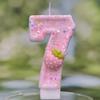 Digital Birthday Candles Cake Party Decoration Birthday Handmade Wax Pink Strawberry