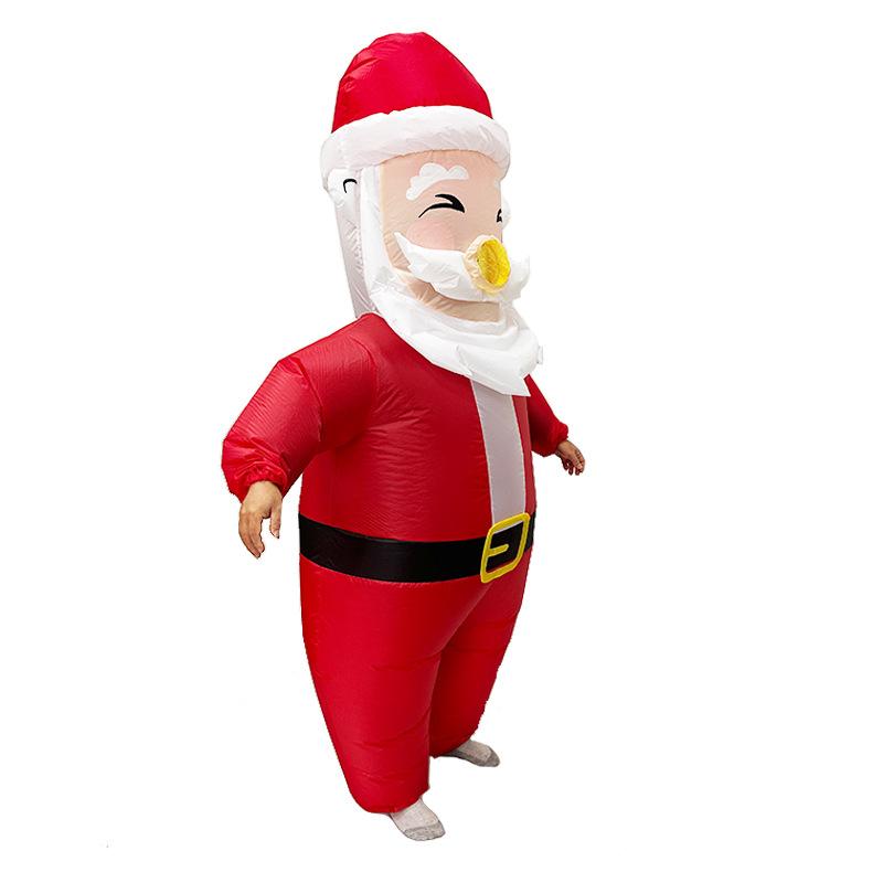Креативный косоглазый улыбающийся Санта с большим носом Надувной костюм Надувной костюм Санты Squinting santa inflatable suit 150-190