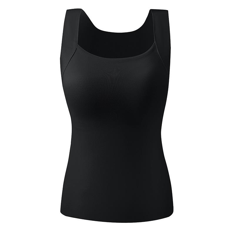 

Женский терможилет без бретелек со встроенным бюстгальтером, на флисовой подкладке, бесшовный, для тепла и многослойности M