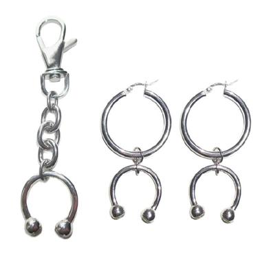 Chic Horseshoe Bag Pendant Key Accessory Fashion Dangle Earrings Key Pendant