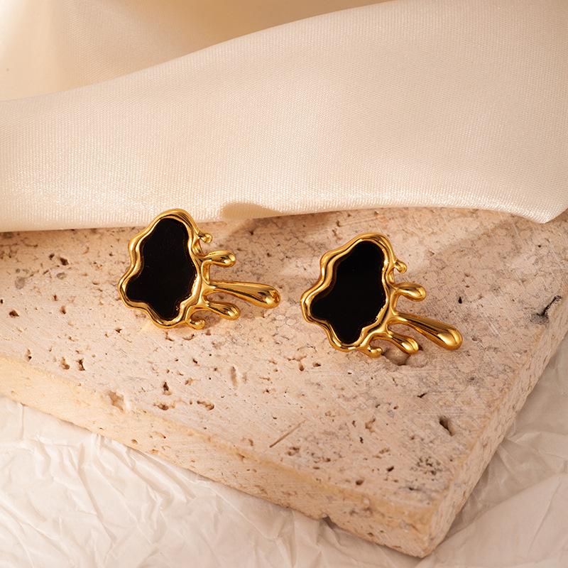 Европейские и американские ретро французские серьги-облака - Нержавеющая сталь, Золото, Высококлассный дизайн для женщин