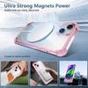 For iPhone 13/14 Magnetic Case TPU+PC Clear Back Phone Cover Reinforced Drop Protection