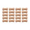 20 Pieces Wooden Train Track Dog Bone Connector Toy Parts for Kids Railway System