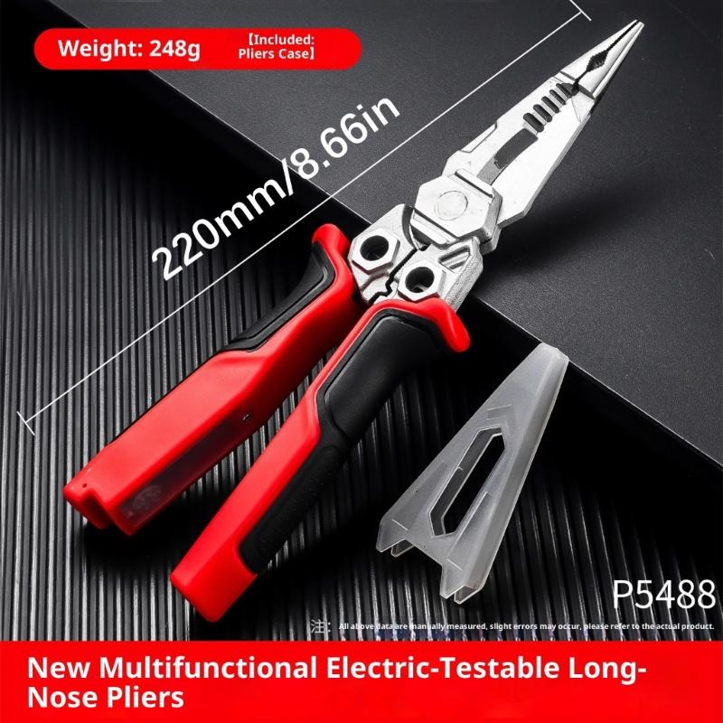 Wire Stripping Plier with Electricity Measurement Electrician Plier 9 In 1 Multifunctional Wire Stripping Plier