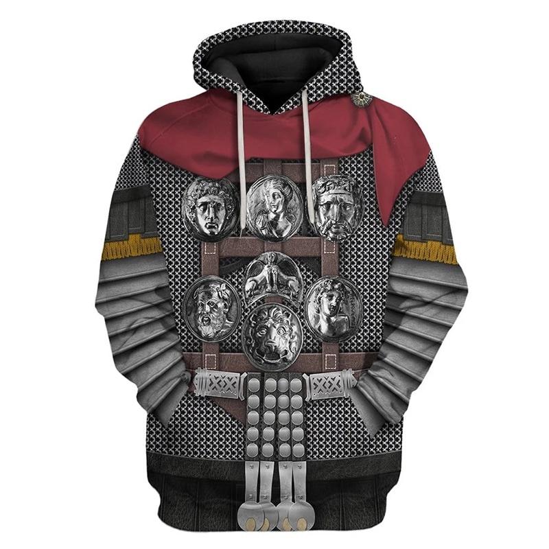 Historical Army Uniforms 3d Pattern Hoodie Cosplay Sweatershirt For Men And Women